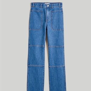 New! Madewell '90s Straight Leg Utility Jeans Petite Fenwood Wash